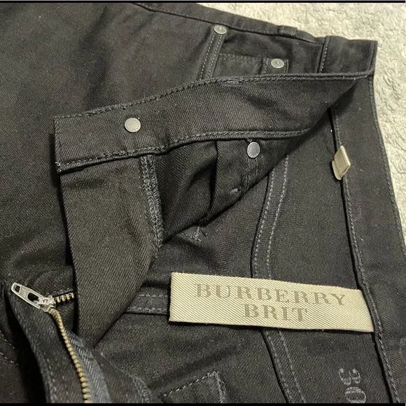 EUC Men’s Size 30 Burberry Brit Straight Leg Regular Fit Denim Jeans In Black